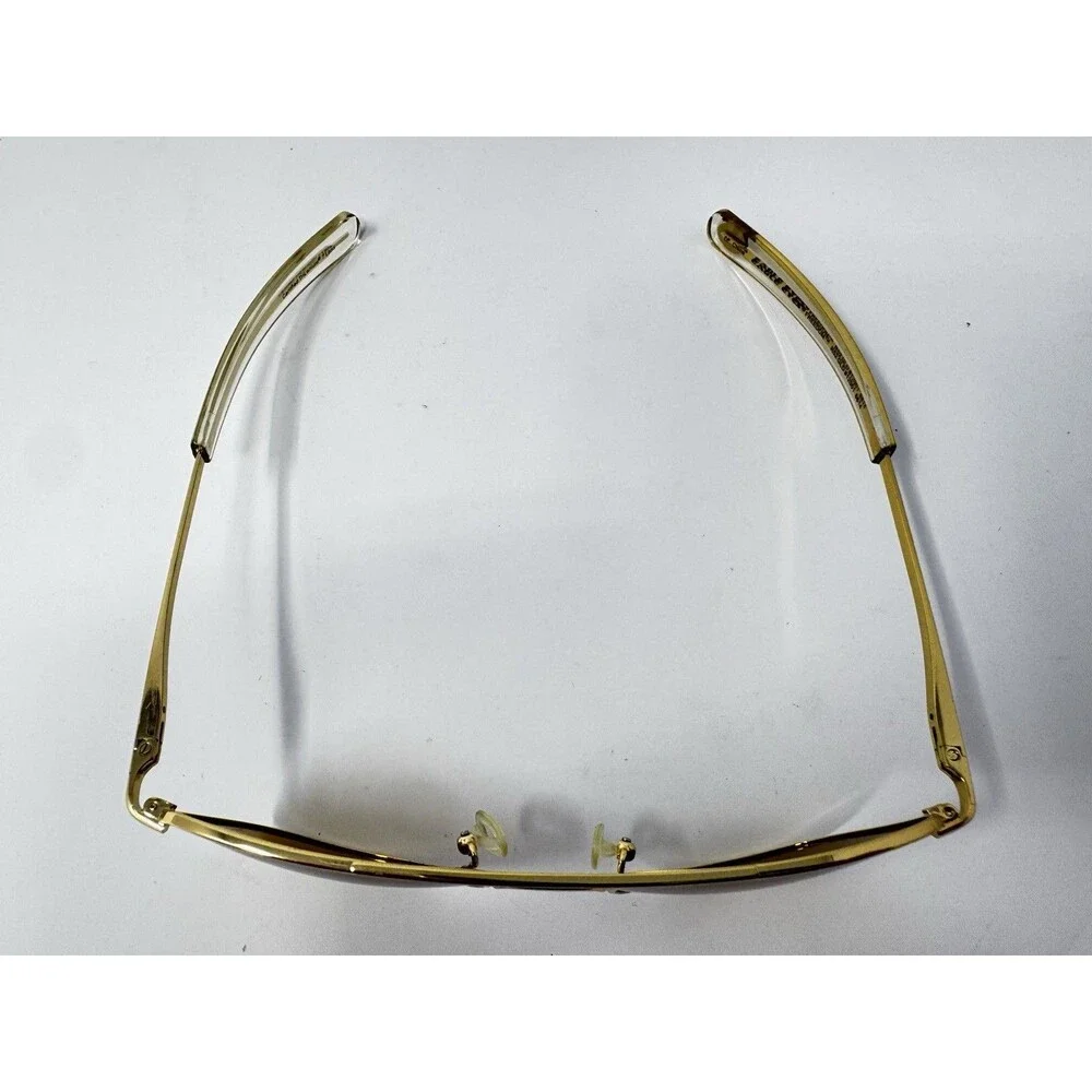 Eagle Eyes Freedom Sunglasses Gold Metal Frame Yellow Lens 50-18-140 Vintage